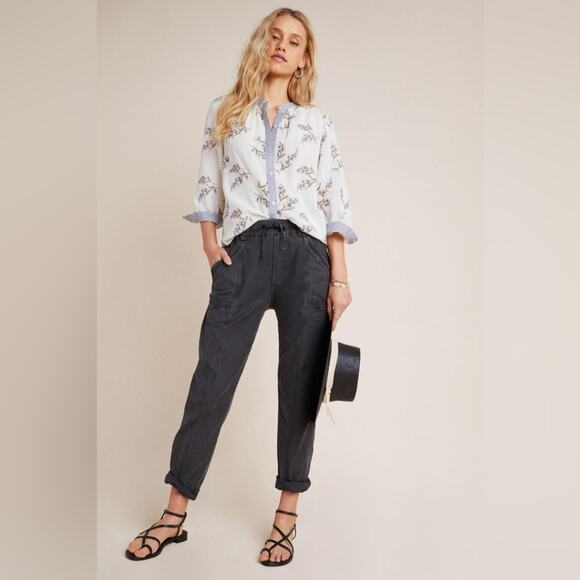 Anthropologie Angela Cropped Cargo Pants in Carbon Grey size 28 - Picture 12 of 13